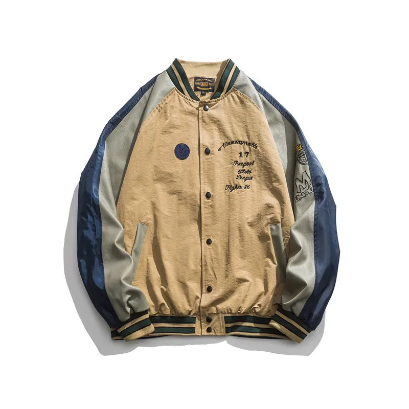 

2021 Hot Sale Baseball Uniform Fashion Casual Loose Outdoors Crop varsity Jacket Men Baseball Oversized jacket