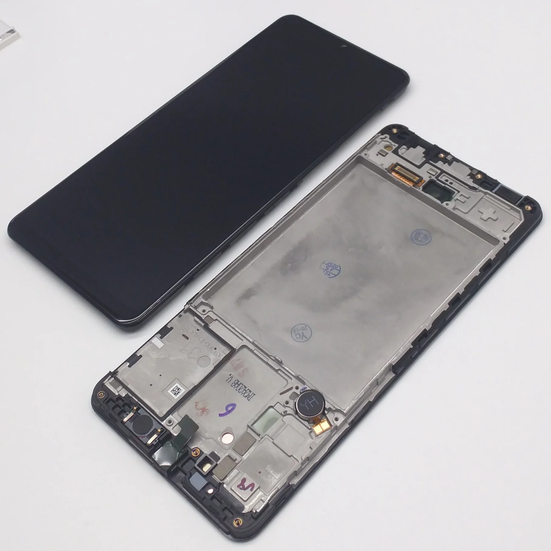 

Original NEW mobile phone LCD Display Touch Screen is suitable wholesale price for Samsung A31 with frame touch screen, Black white