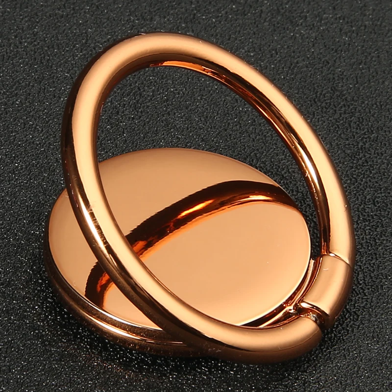 

Wholesale high-end 360 degree rotating metallic round car mobile cell phone ring holder, Rose gold,black.etc