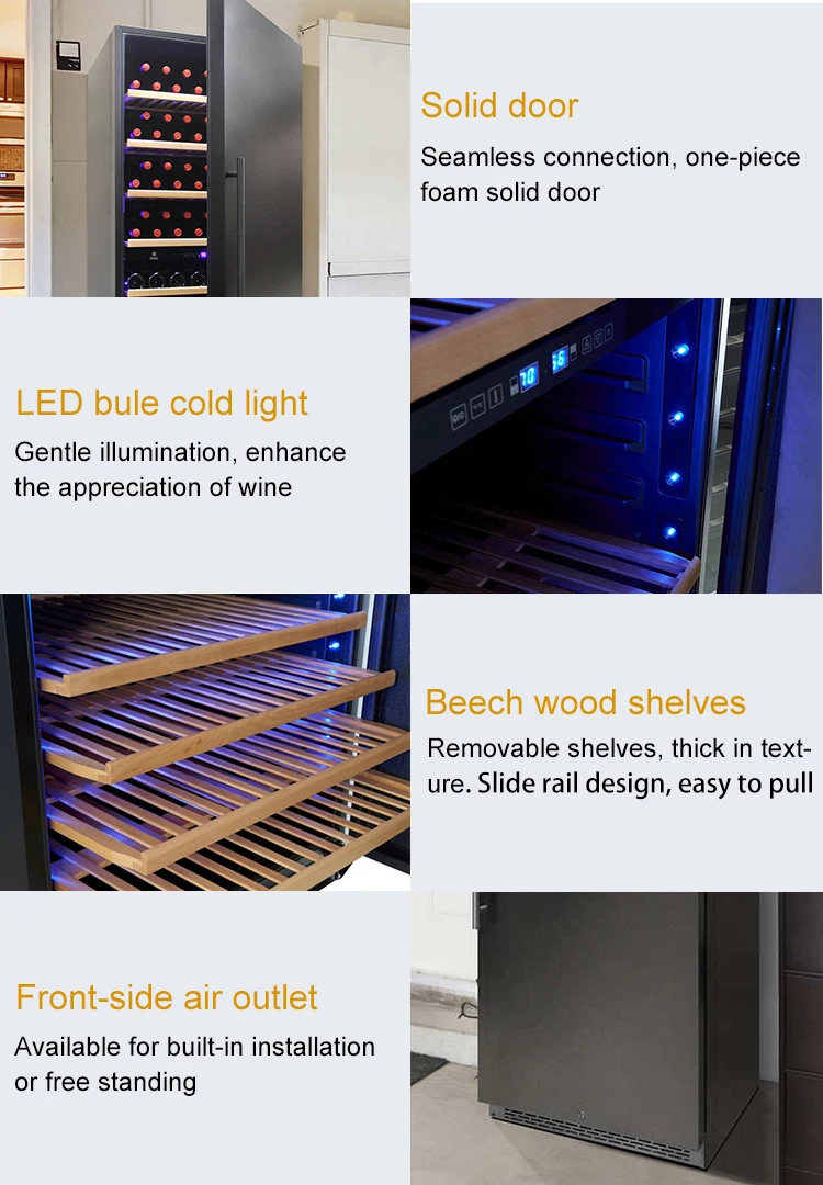 Built In Upright Black Furniture 305 Bottle Side By Side Commercial