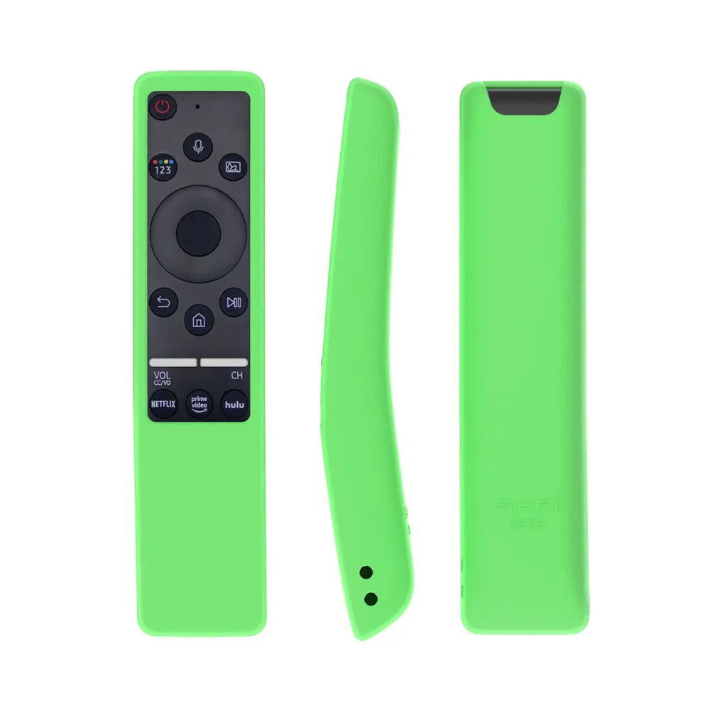 

SIKAI Free Shipping Smart VOICE Remote Cover Soft Shockproof Remote Cover for Samsung BN59-01259B UA55KU6300J UA55KU6600J, Black, green, red,fluorescent blue,fluorescent green