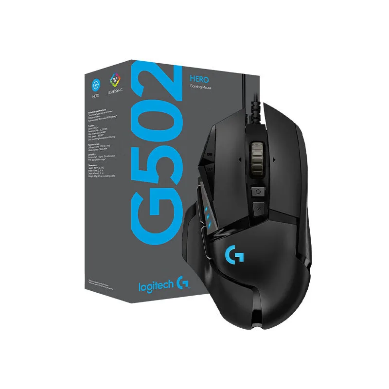 

Original G502 HE RO LIGHTSYNC RGB Wired Gaming Mouse With HE RO 25K Sensor