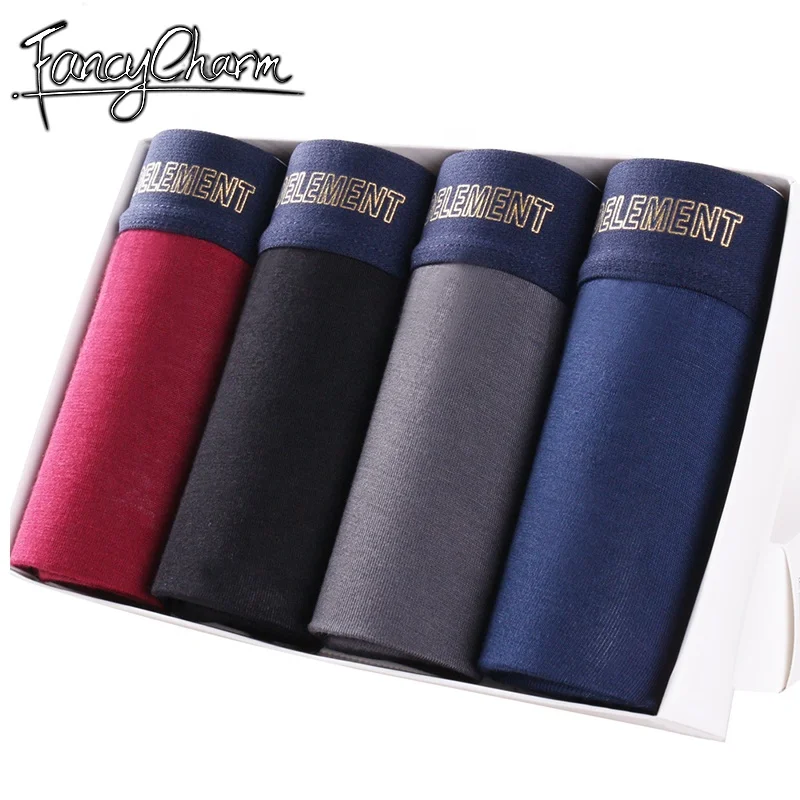 

Men's Underwear Solid Colors Cotton Male Short Underpants Elastic Breathable Men Boxer Briefs