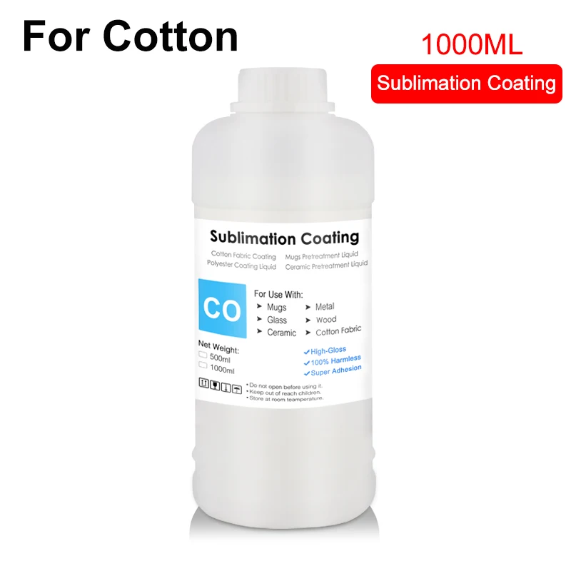 
Ocbestjet 1000ML/Bottle Sublimation Coating For Ceramics Cotton Glass Ceramic Metal Wood Sublimation Ink Pretreatment Liquid 