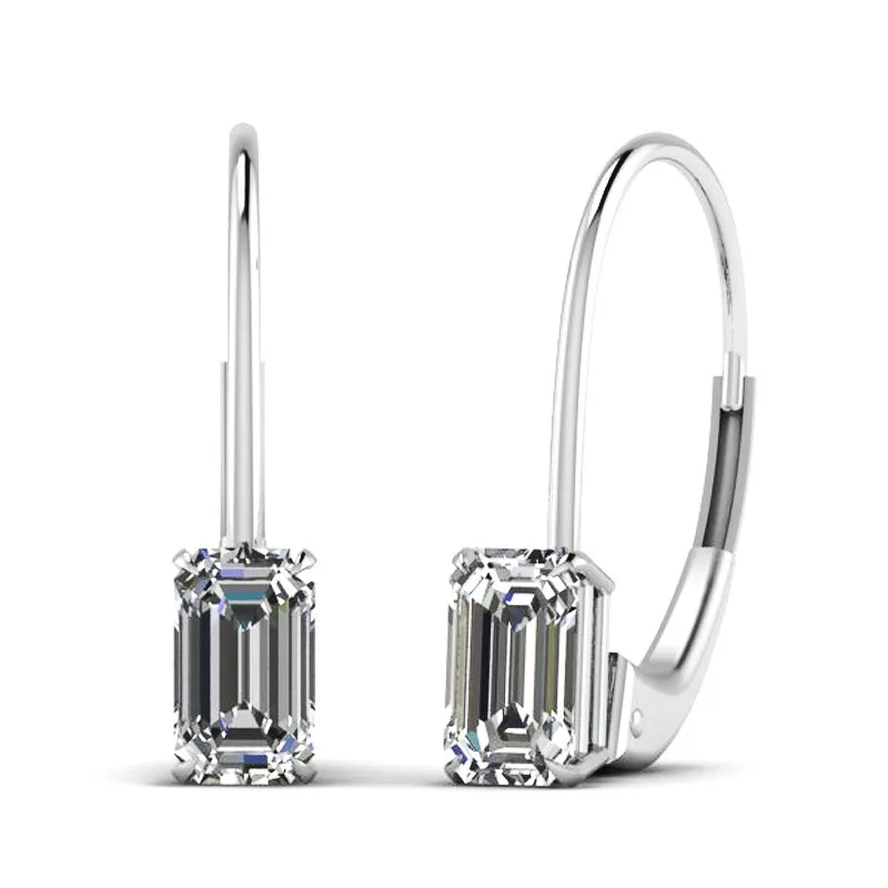 

2021 summer Hainon earrings Charming shiny square white zircon Fashion style women clip earring alloy elegant jewelry, Picture shows