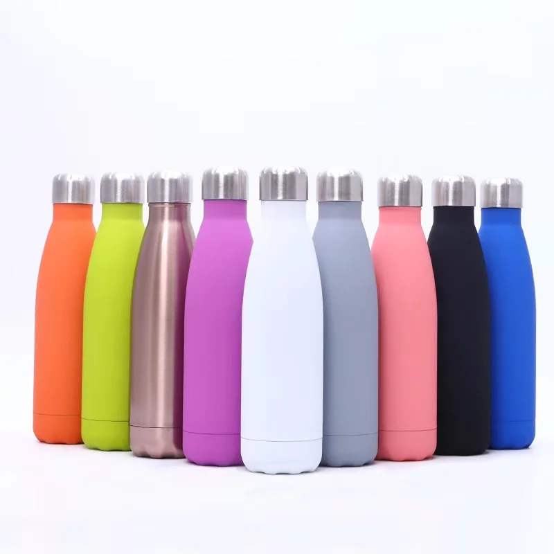 

rubber paint cola bottle Optional UV cleaning lid 500ml New Designed Insulated Stainless Steel Bottle