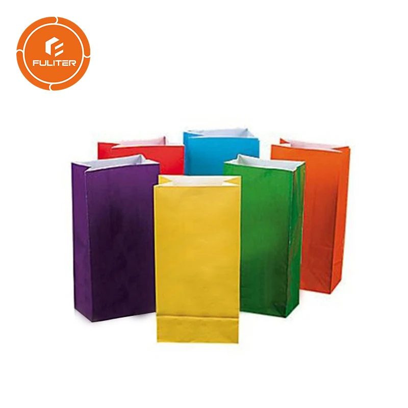 Custom Printed Decorative Food Packaging Colored Paper Lunch Bags Buy