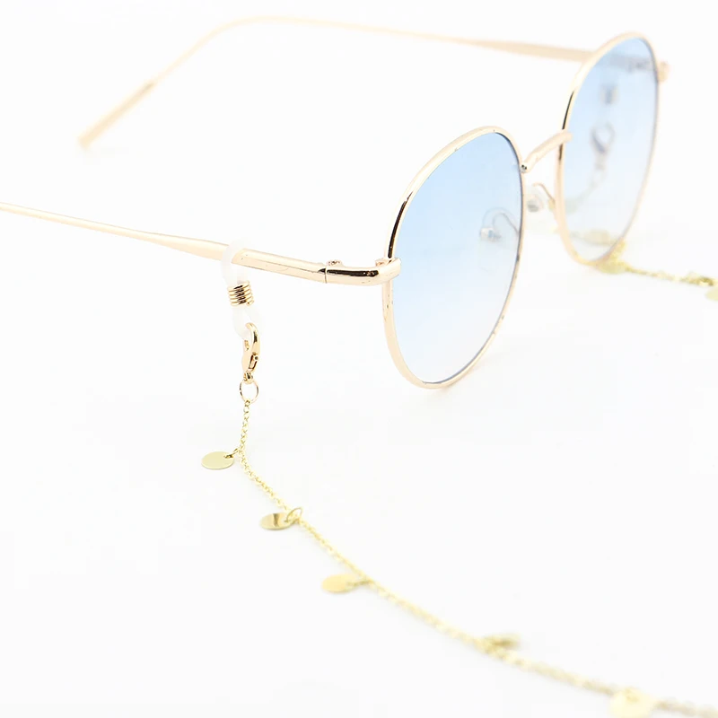

New Fashion Retro Korean Personality Circle Glasses Chain Face Cover Chain Color Kc Gold Can Be Customized