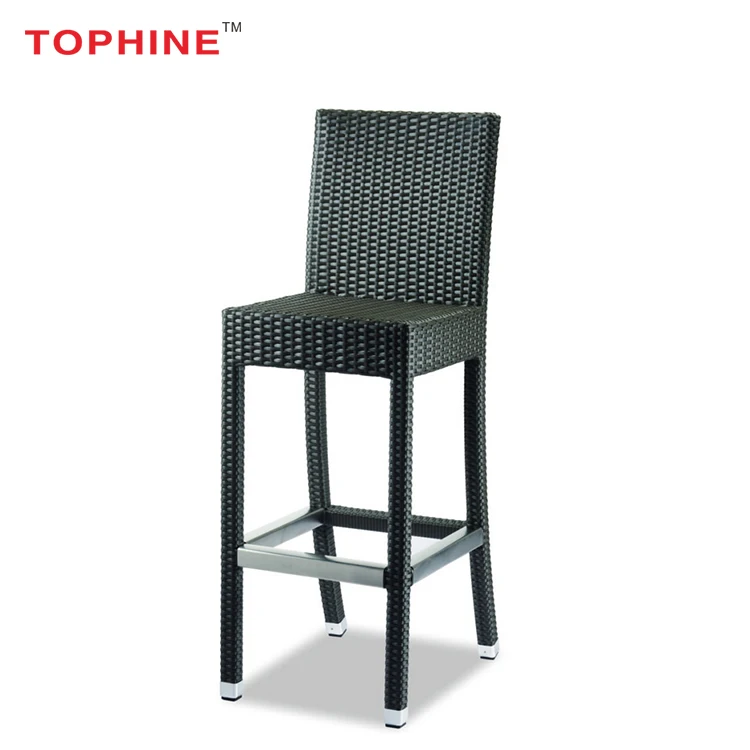 
Commercial Contract Outdoor Rattan Furniture Wicker Patio Bar High Stools 