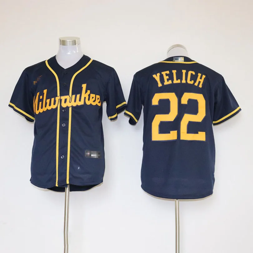 

US league baseball For men Brewers Baseball Uniforms Sports adults Training Clothes Softball Jerseys