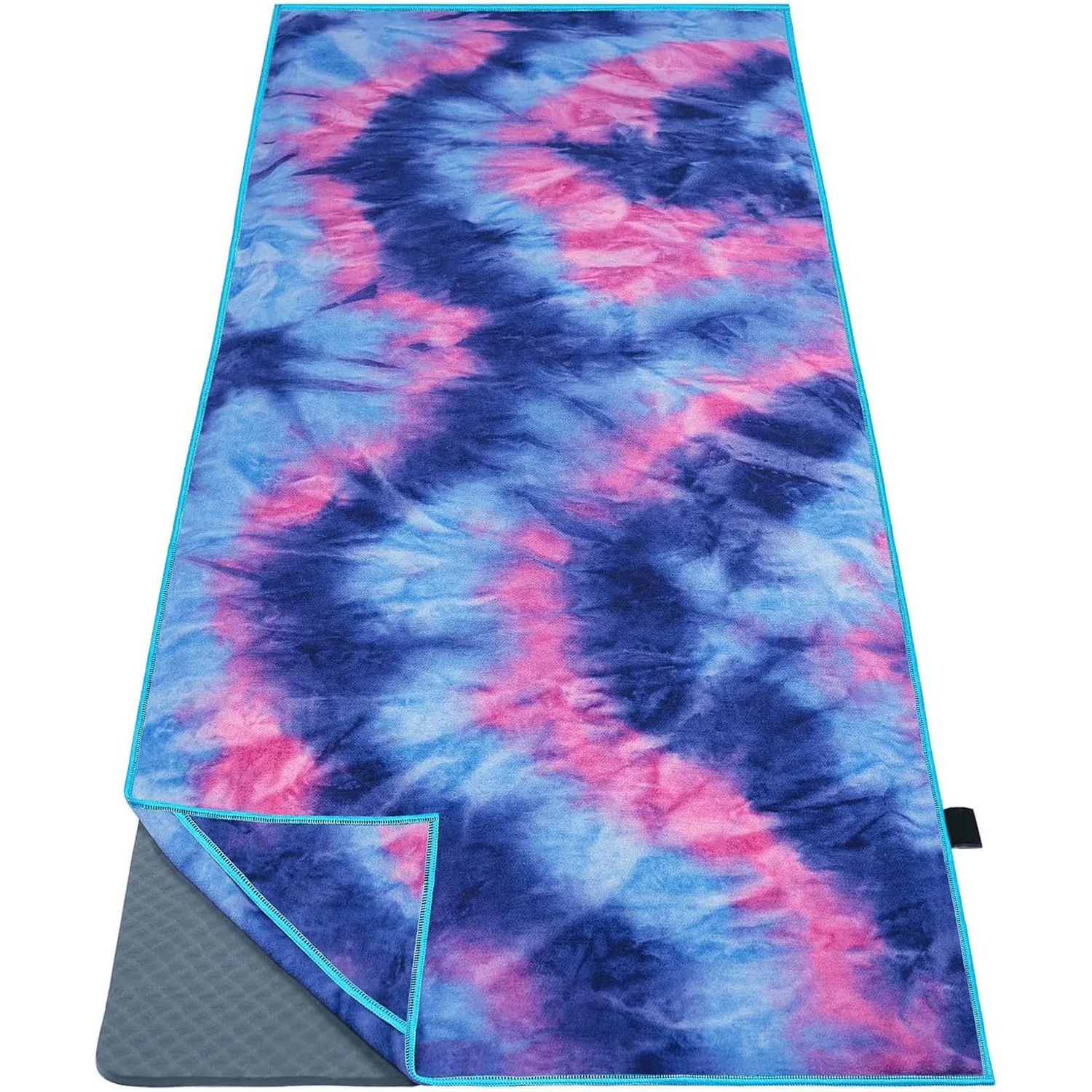 Tie Die Sublimation Printed Non Slip Microfiber Hot Yoga Mat Towel With/without Silicone Dots