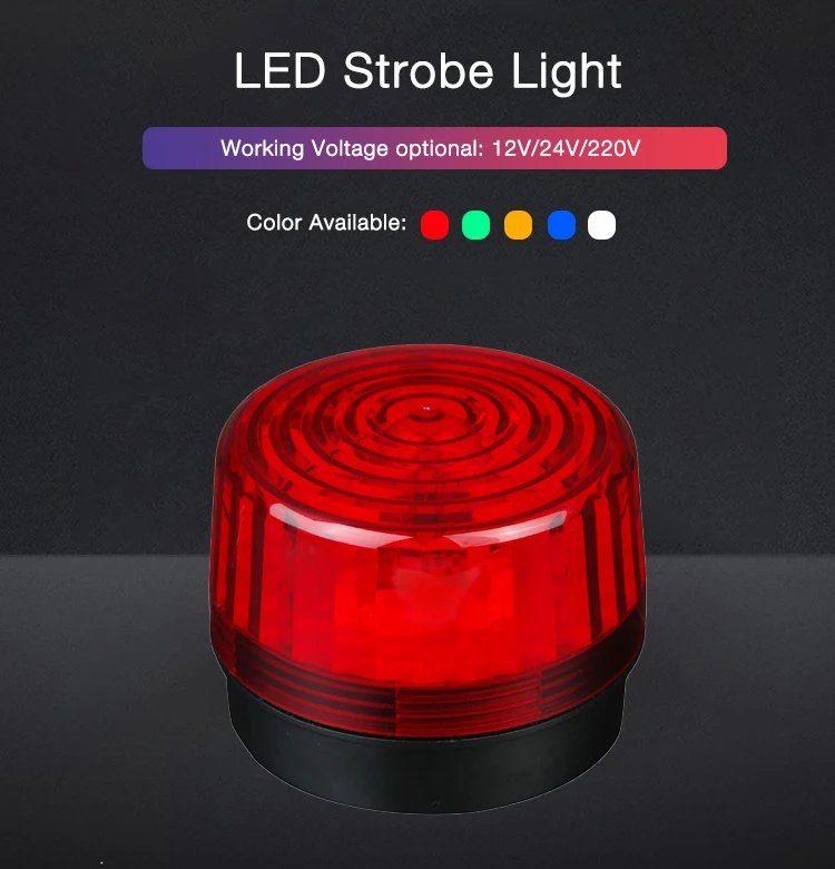 Security Alarm Led Strobe Lamp Signal Warning Outdoor Waterproof Fire
