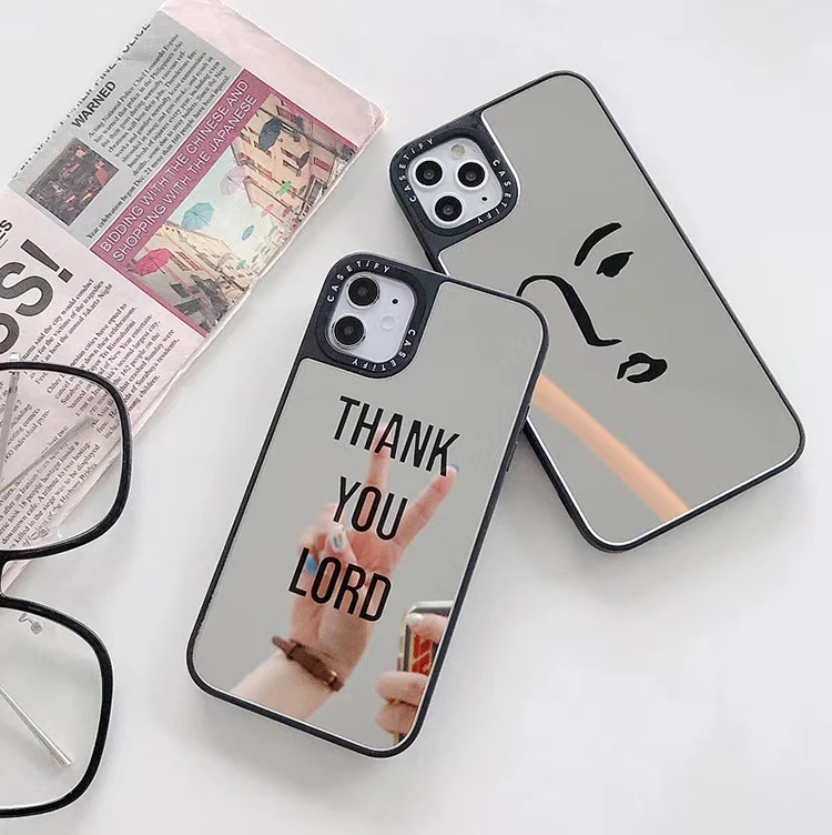 

Customized design make-up with mirror phone case for iphone 7 8 plus XS XR 11 pro max shockproof phone cases, Multi