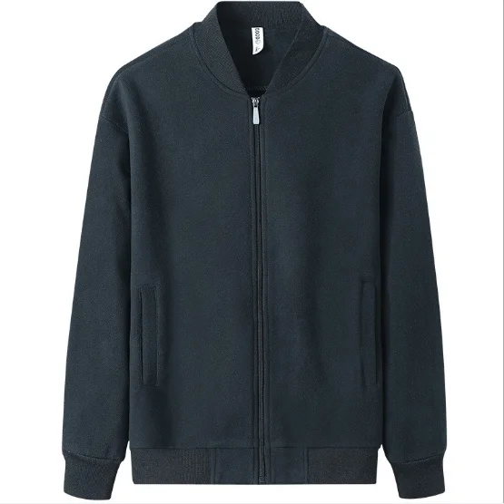 

2021 men's autumn and winter fashion fleece casual stand collar jacket