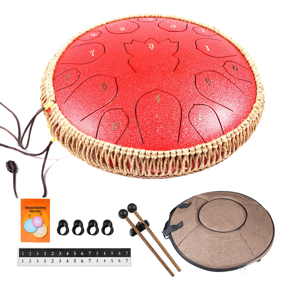 

Hot Sale Recommendation 15 Notes Tongue Drum Steel Tongue Drum 14 Inch, Colorful