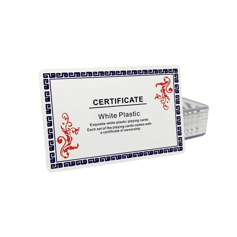 
GS-18165 White PVC Playing Cards OEM W/ Plastic Box 