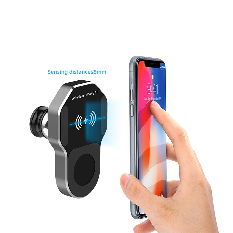 

Wireless Car Charger Mount Auto Clamping 15W Qi Fast Charging Car Mount Windshield Dash Air Vent Phone Holder