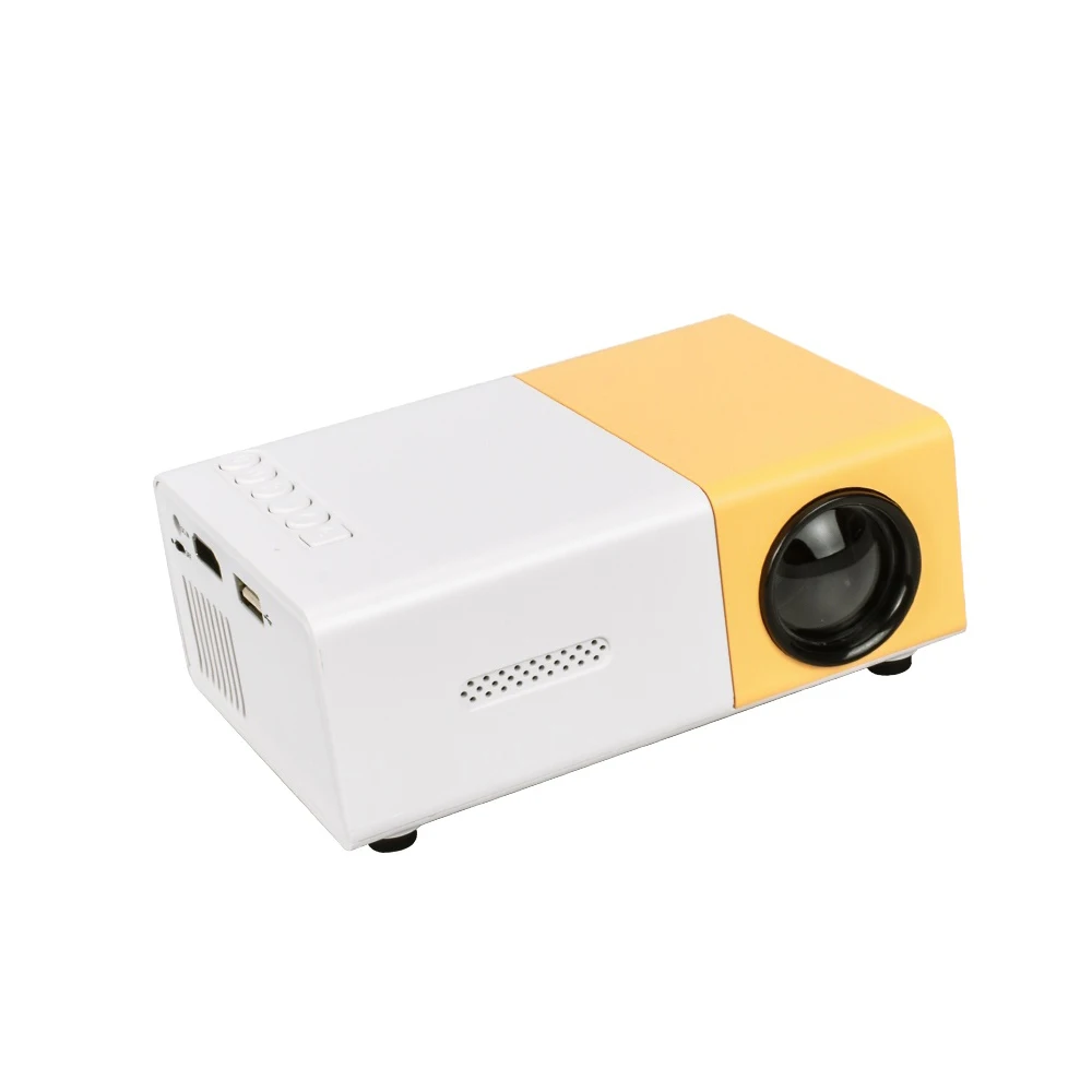 

New Home Mini 1080P HD Led Portable Smart Pocket Cinema Video Projector 4K for Home Cinema, Blue yellow black