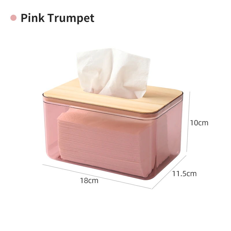 

Au Cat JM6059 Custom Multi - functional Toilet Paper Napkins Plastic European Wooden Box, Pink and black