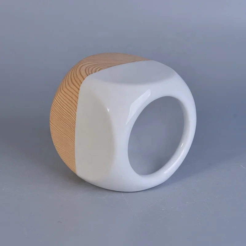 Mini empty ceramic candle jar tealight candle holder home decor