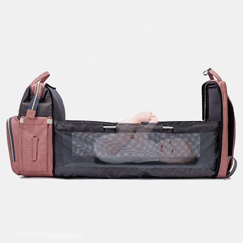 

Portable nappy changing cot bag bed mummy mommy maternity baby Travel crib diaper bag backpack bassinet