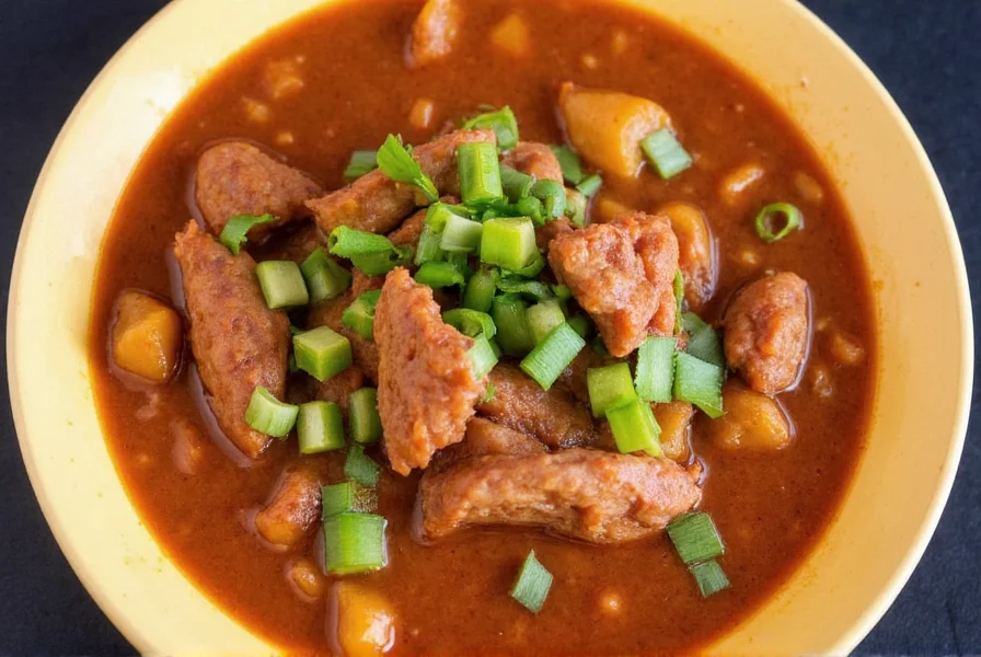 Preparing birria sauce