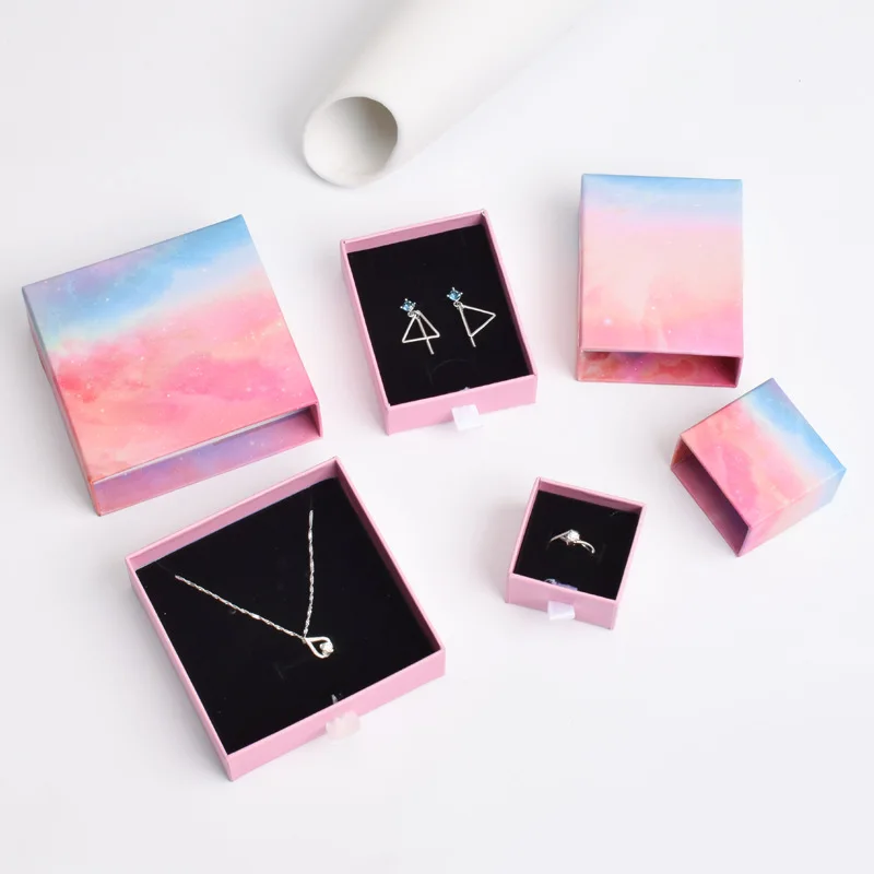 

ODM/OEM High-end New Fashion Necklace Ring Earrings Earrings Jewelry Box Can Be Customized Multifunctional Storage Box, Pure color