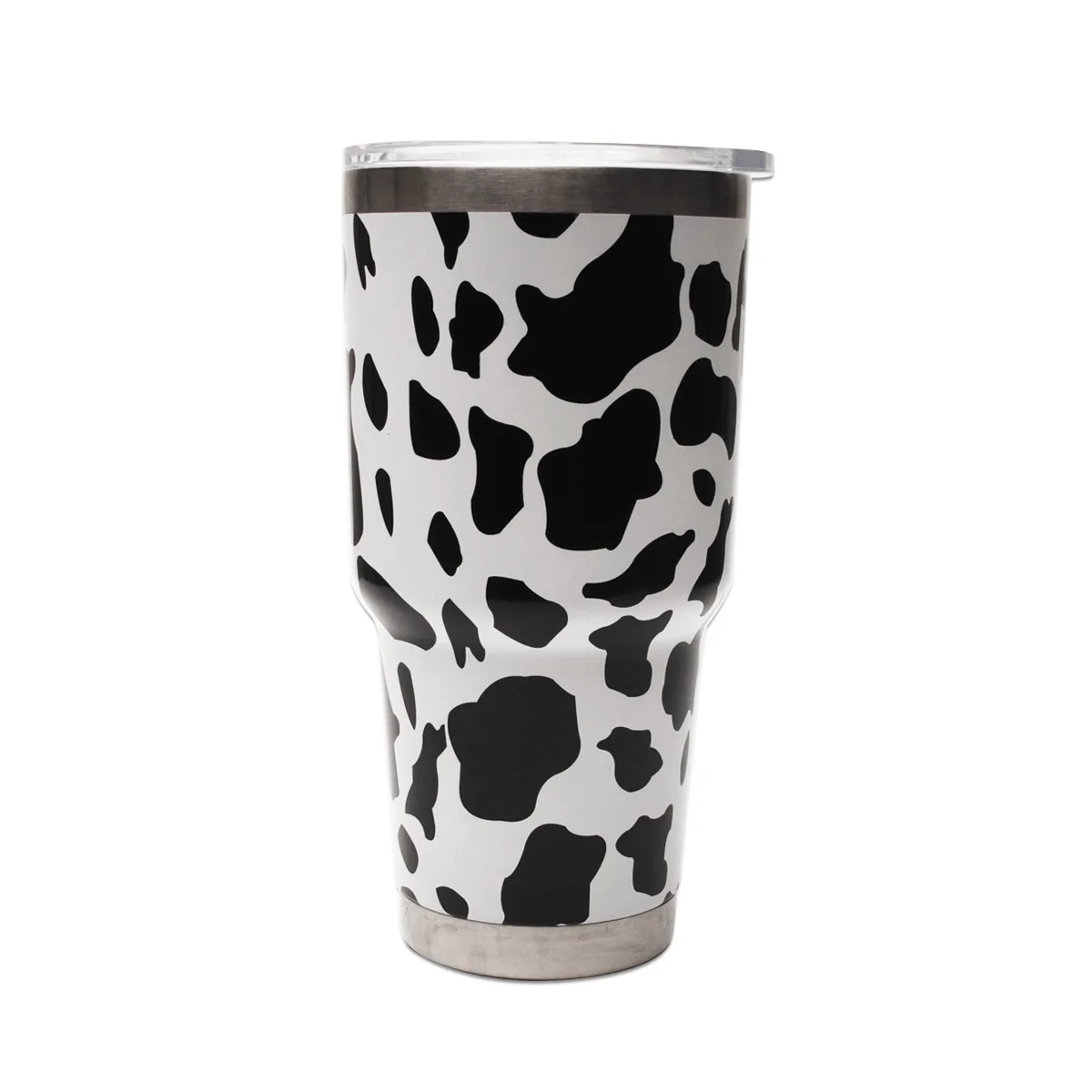 

Free Shipping 30oz Stainless Steel Black And White Cow Tumbler Adult 304 Brown Leopard Pattern Tumbler With Slide Lid 112-1175