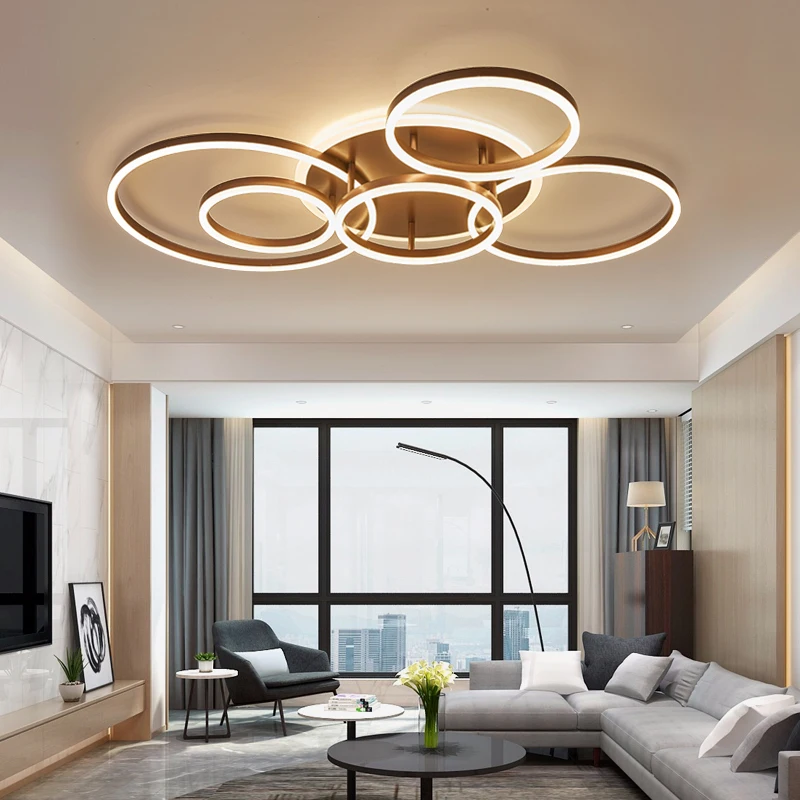 Big House Decoration Modern Circle Acrylic Led Round Huge Ceiling Light