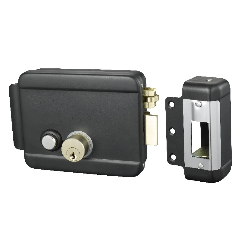

Double cylinders push Button Standard key Door Locks Unlock when power on big cylinder Electronic RIM Lock sets