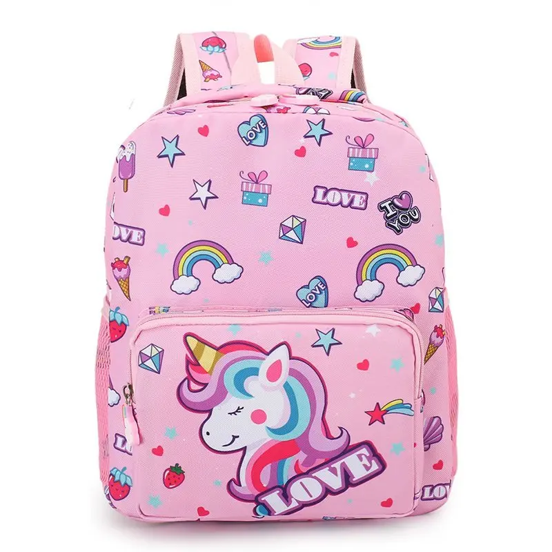 

Customize Girls School backpack Wholesale Pink Cheap Children Book Bag Promotion Kids Kindergarten Student Bag, 4 colors or customized