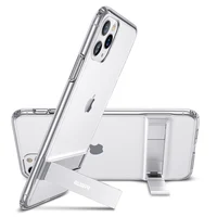 

ESR Flexible Bumper Protective Cover for iPhone 11Pro /11 /11 Pro Max Metal Kickstand transparent phone case
