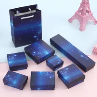 

Customer Blue Starry Sky Ins Oem Paper Gift Box Ring Jewelry Packing Small Box Bracelet