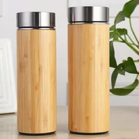 

340ml 410ml 500ml bamboo stainless steel thermos water bottle/vacuum flask