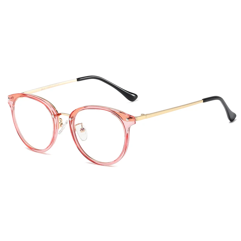 

2021 Fashion shortsighted anti blue ray TR90 Metal Frame Clear Lens student eyeglasses 17602