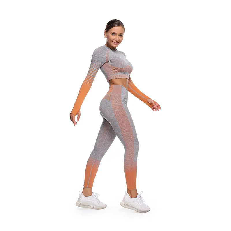 

High quality sports bra set for women gym workout clothes Sports Bra+long sleeve+Leggings trousers, 5 colors