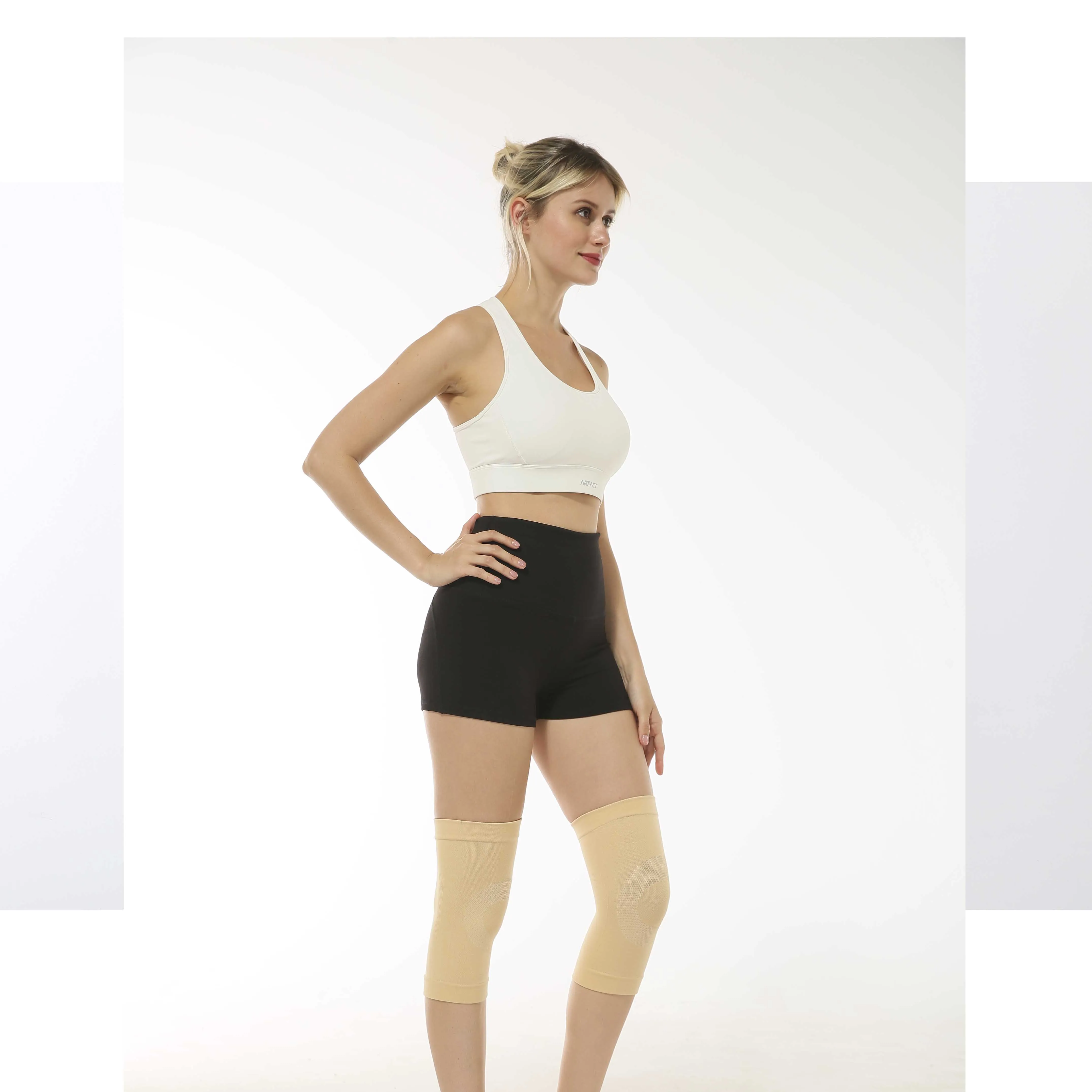 

Ultra-thin High quality high elastic sport knee support breathable Indoor knee brace, 2 color