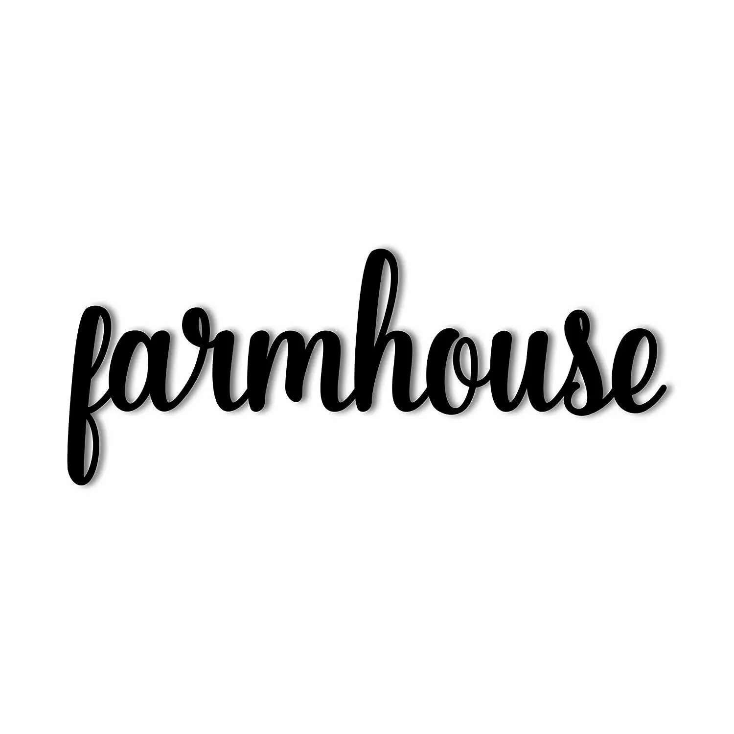 

Farmhouse Home Decor Decorative Accent Metal Art Wall Sign, Black