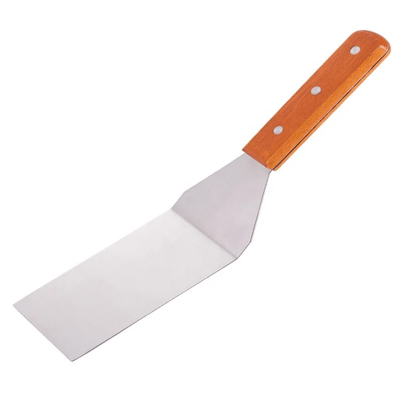 

Steak Long Grill Spatula Stainless Steel Household Cake Spatula, Sliver
