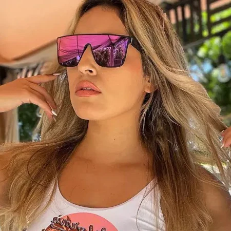 

2022 Trendy acetate oversized sunglasses UV protection PC eyewear manufacturer direct sun glasses 2024