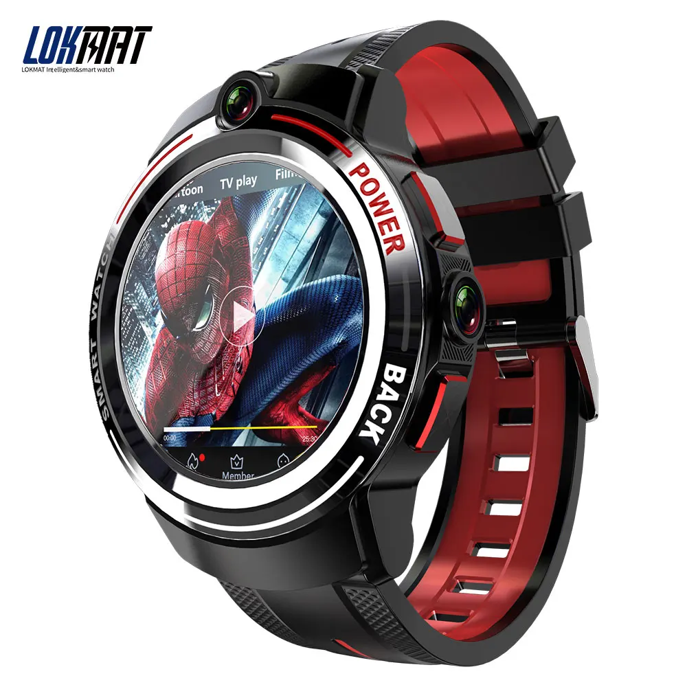 

LOKMAT dual camera smart watch heart rate Dial Call for smartwatch android gps