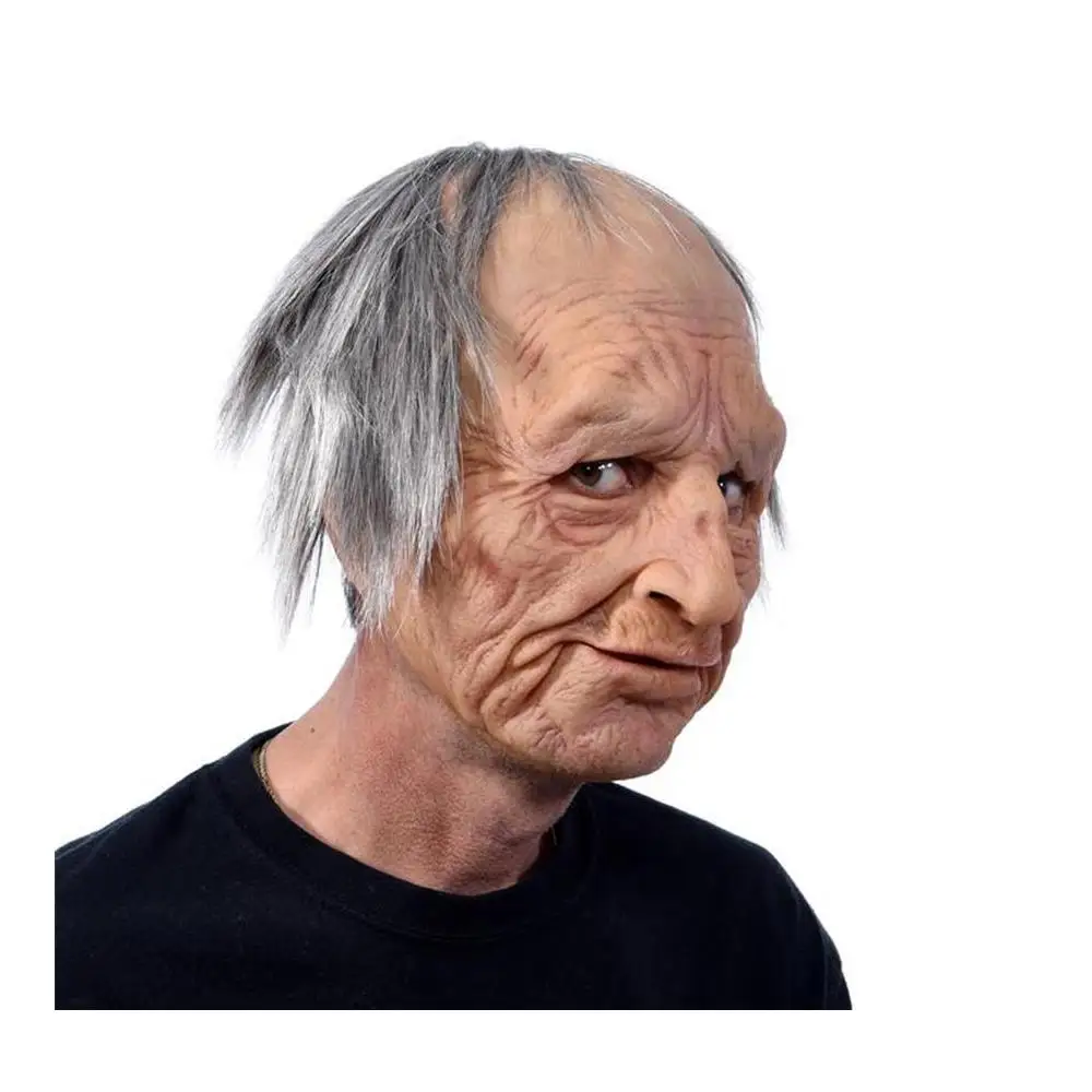 

2020 Halloween Party Full Face Mask The Elder Old Man Headgear For Masquerade Party Halloween Headgear Granny Mask