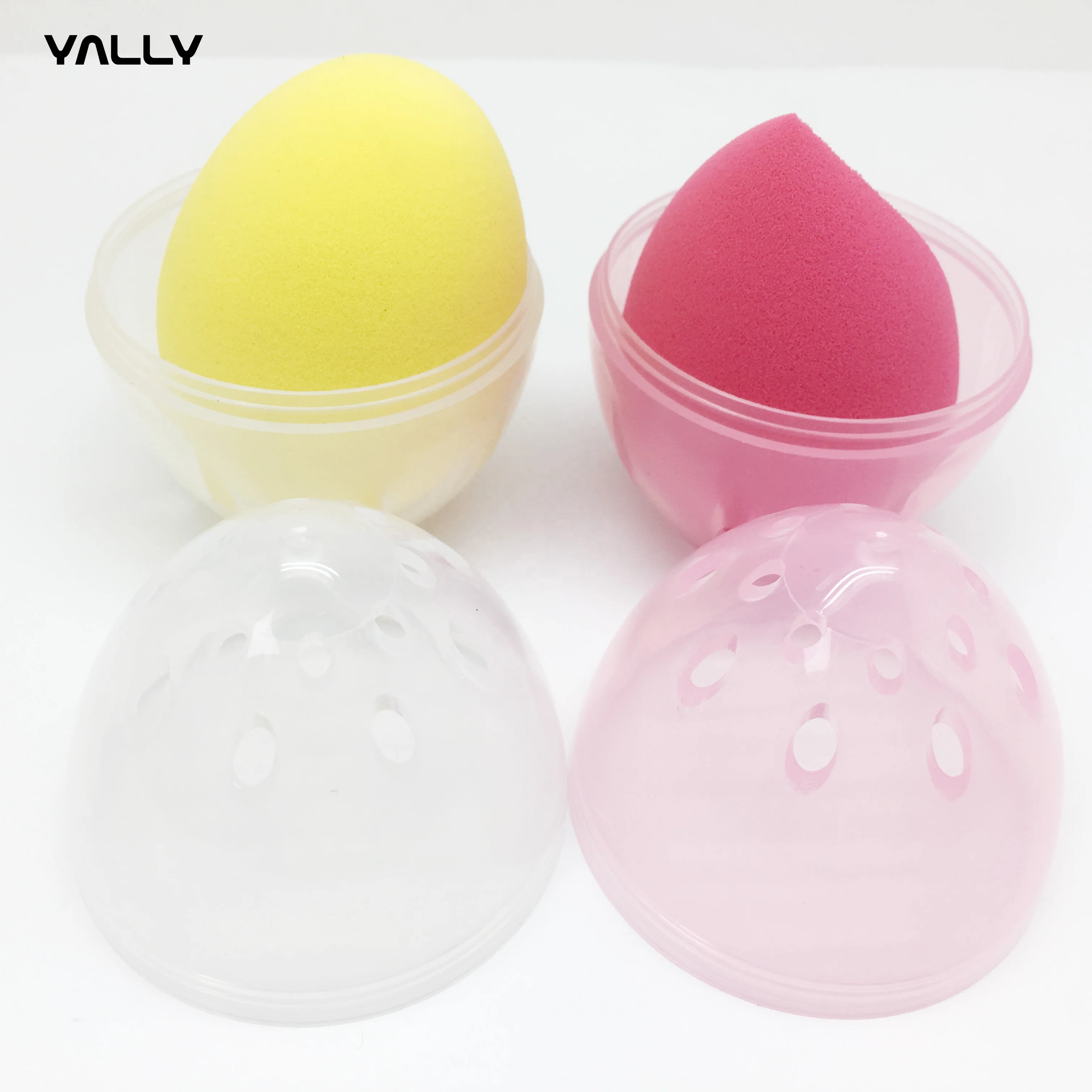 

Low MOQ Makeup Beauty Sponge egg box Cosmetic Blender Travel Case for beauty puff airy storage and dry with case