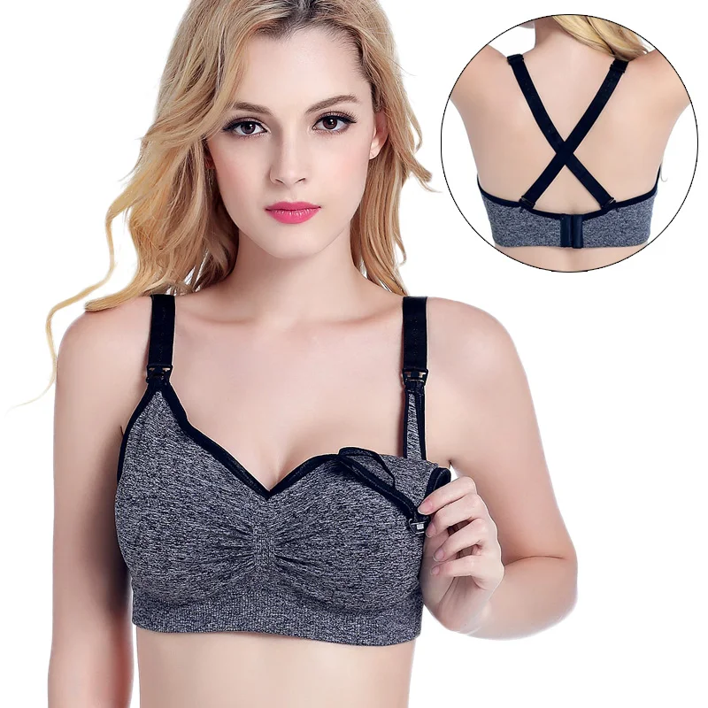 
Cross-border large-size pregnant women without a steel ring without steel-rims before button women Button up breast-feeding bra 