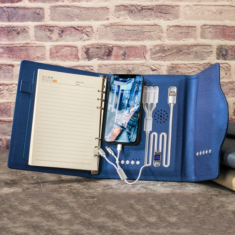 

New Custom Smart Charging Wireless Charging Notebook With Notepad And Clock