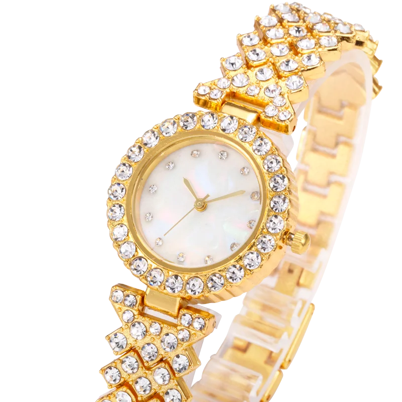 

2021 new diamond inlaid Bracelet Watch simple and fashionable shell face sky star Rhinestone women's Quartz Watch SB09