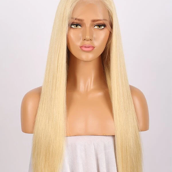 

Spicyhair popular looking 150% density 613 straight blonde human hair wigs blonde human hair full lace wig
