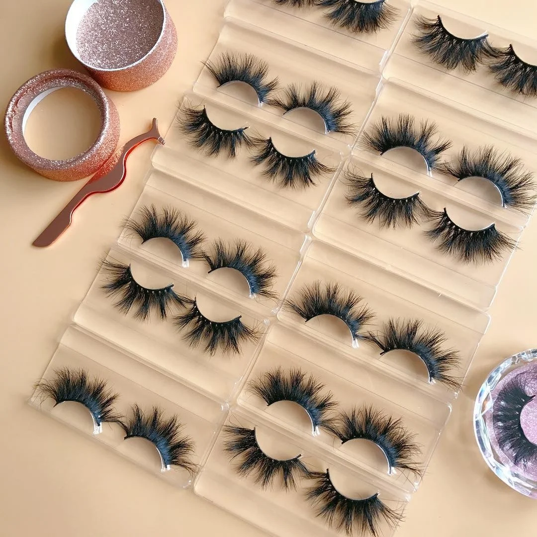

Factory wholesale 3d real mink lashes with customize box hot sale 25mm mink eyelash vendor customized box