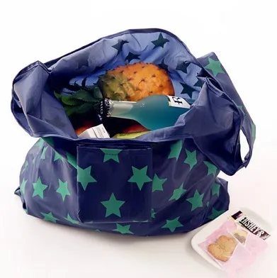 

Waterproof portable ecological custom logo foldable shopping bag reusable supermarket