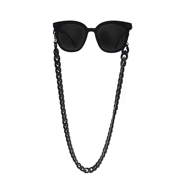 

Hot Acrylic Eyeglass Chains Sunglasses Rack Designer Eyeglass Chains Black Eyeglass Chains for Women, Picture shows